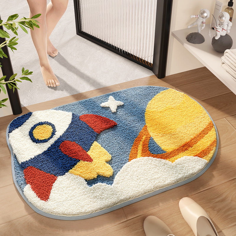 Floral Bath Mat Bowlift