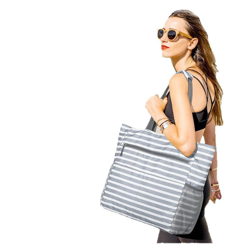 Multifunctional Beach Bag with Separate Cosmetic Pouch Bowlift