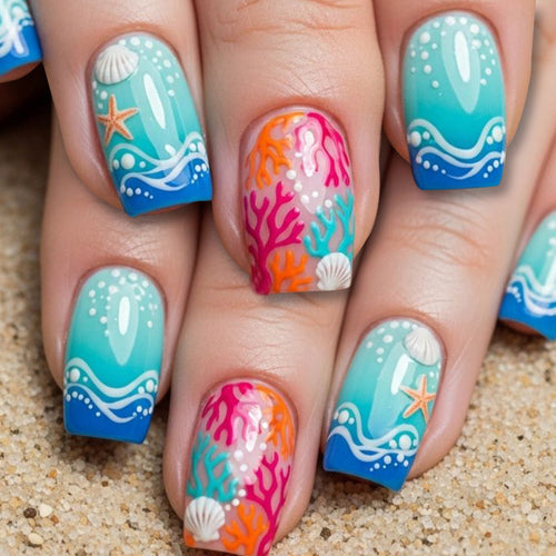 Ocean-Inspired Nail Art Decoration Set Bowlift
