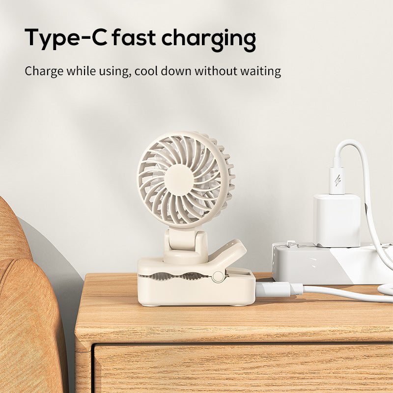 Unisex Portable Rechargeable Clip-On Fan Bowlift