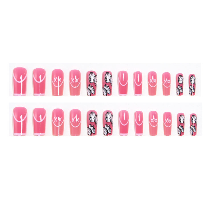 Creative nail art set with floral and graphic designs Bowlift