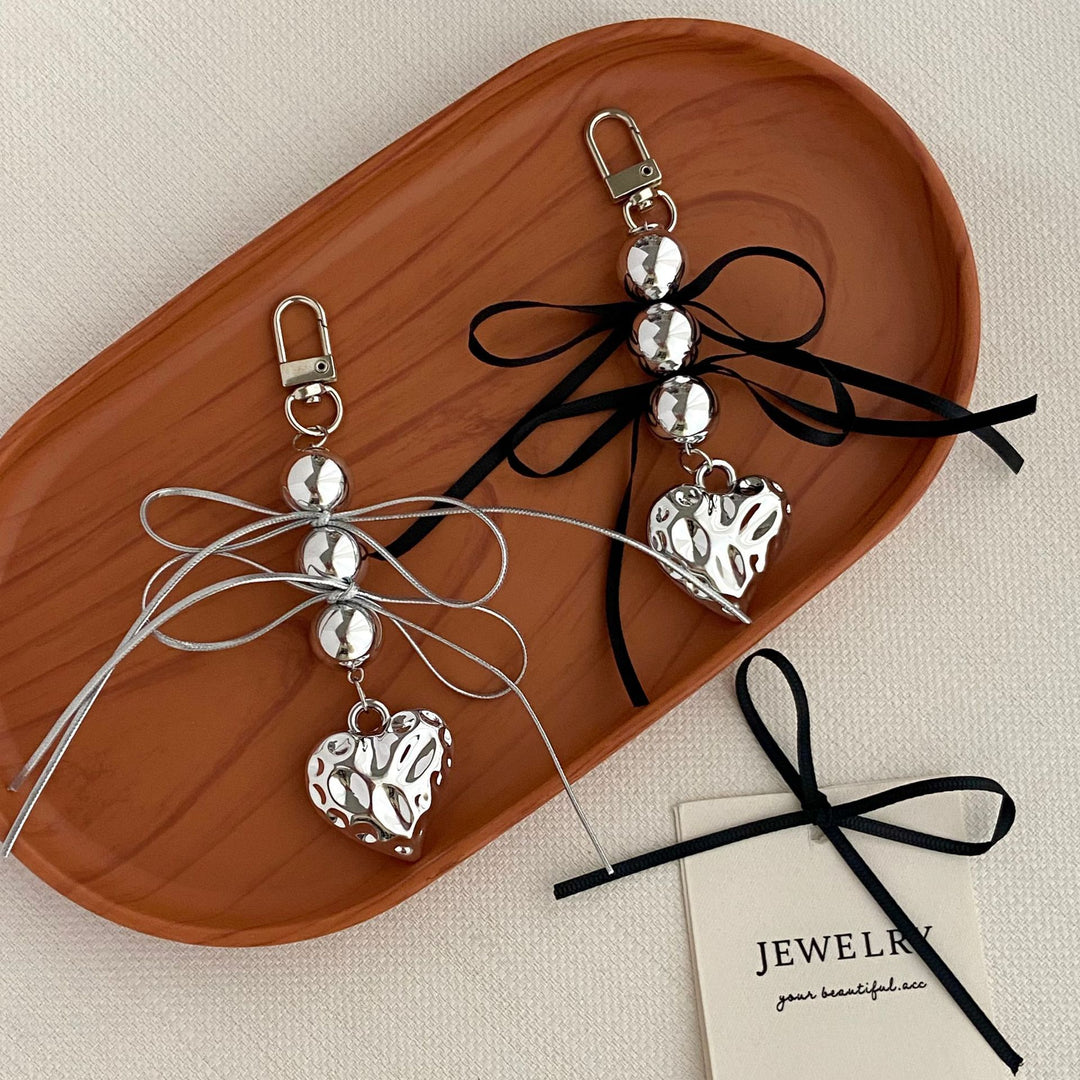 Heart-Embellished Keychain Bowlift