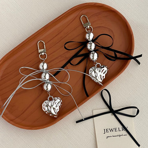 Heart-Embellished Keychain Bowlift