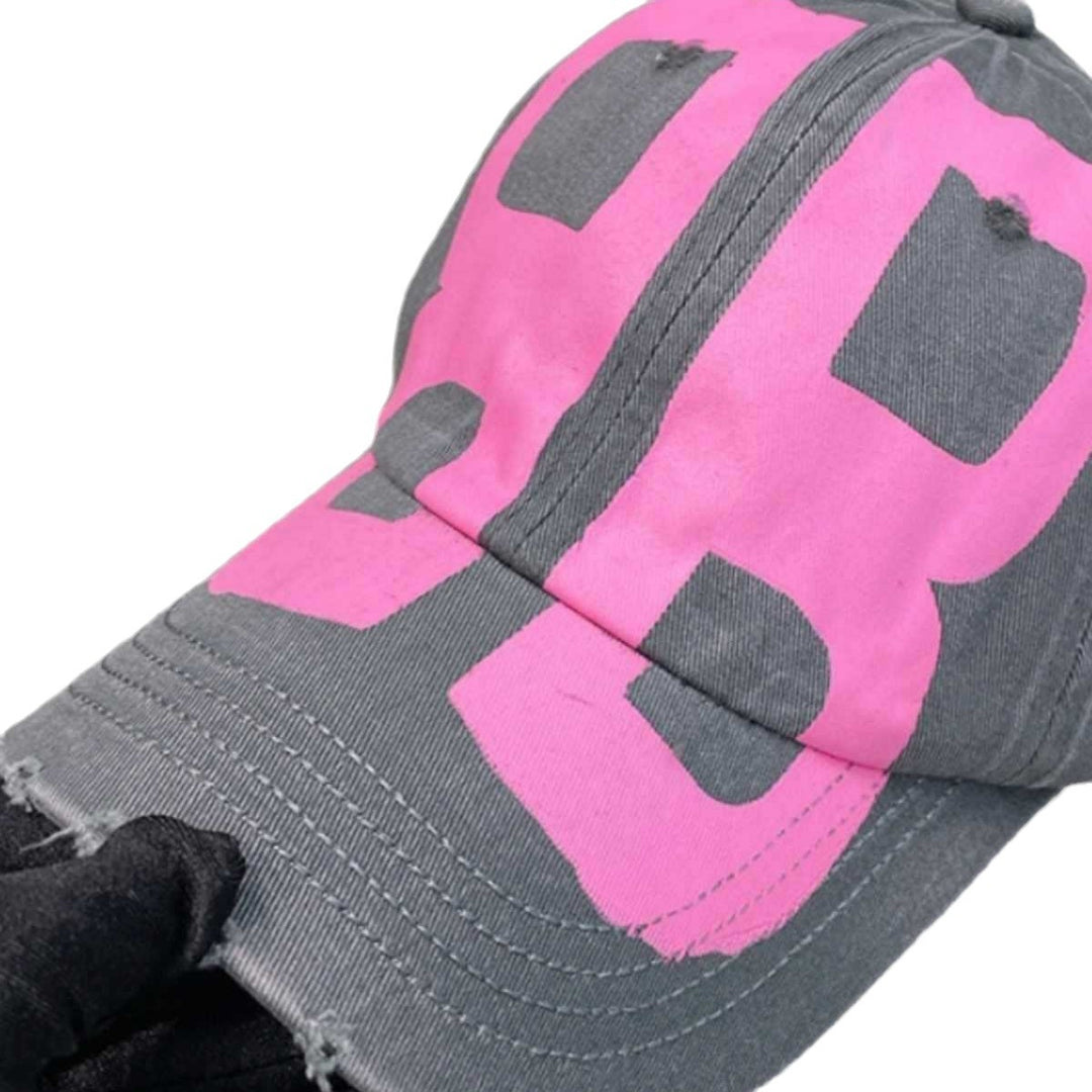 Unisex Distressed Vintage-Inspired Baseball Cap Bowlift