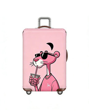 Women's stretchable suitcase cover with rabbit motif, tear-resistant stretch material and openings for handle and wheels Bowlift