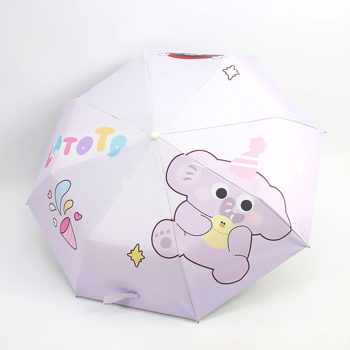 Women's Folding Umbrella with Playful Design Bowlift