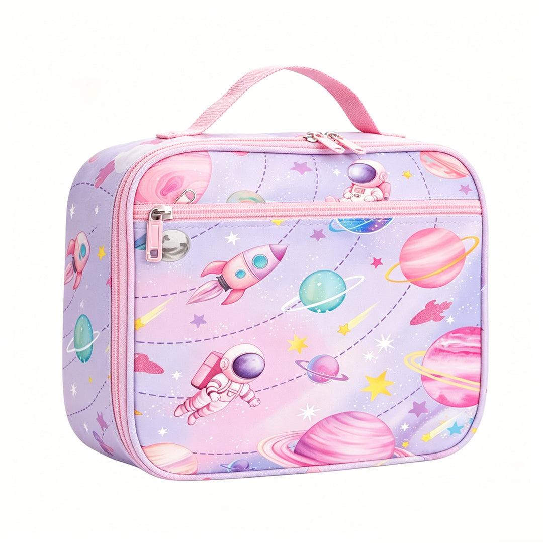 Insulated children's dinosaur lunch case with thermal lining and carry handle Bowlift