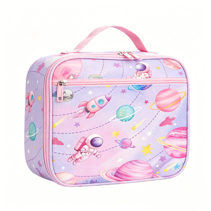 Insulated children's dinosaur lunch case with thermal lining and carry handle Bowlift