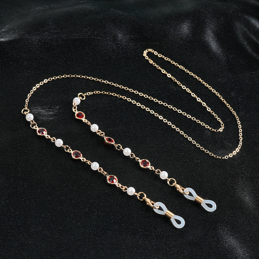 Elegant Gemstone Eyewear Chain Bowlift