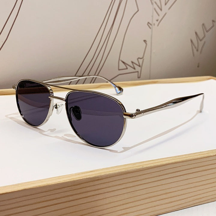 Men's Vintage-Inspired Round Frame Sunglasses Bowlift