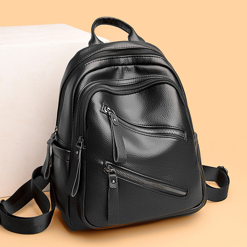 Fashionable Leather Backpack Bowlift