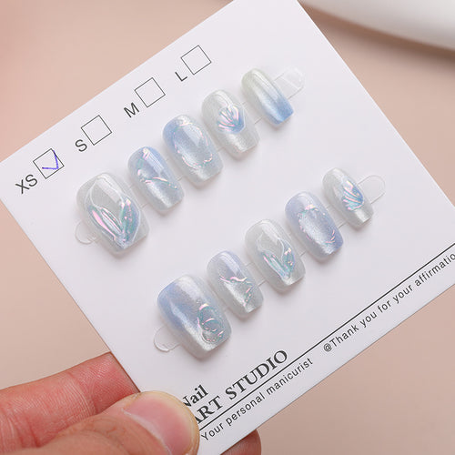 Iridescent Nail Art Press-On Collection Bowlift