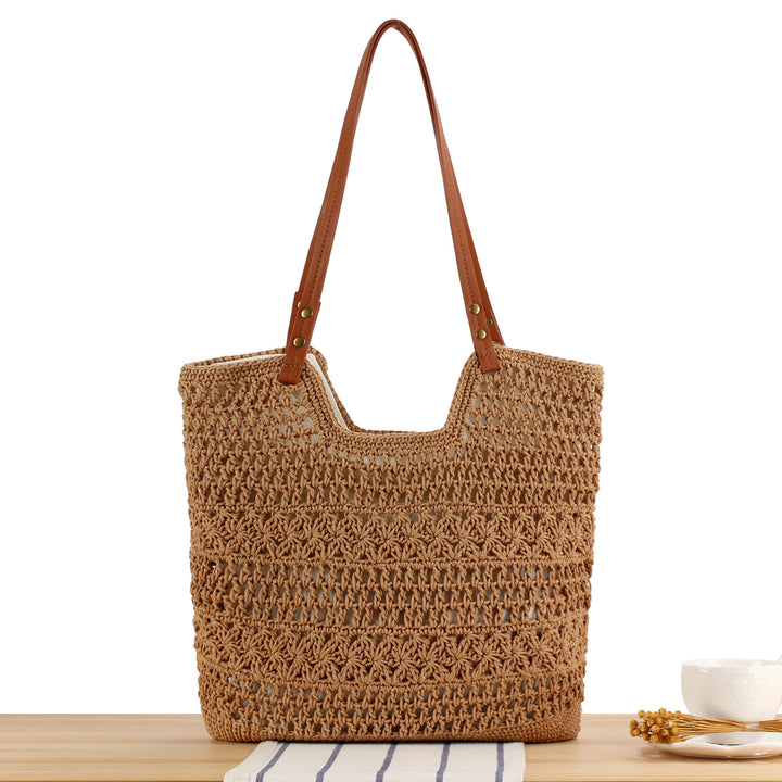 Handbag Made of Braided Macrame with Sturdy Leather Straps Bowlift
