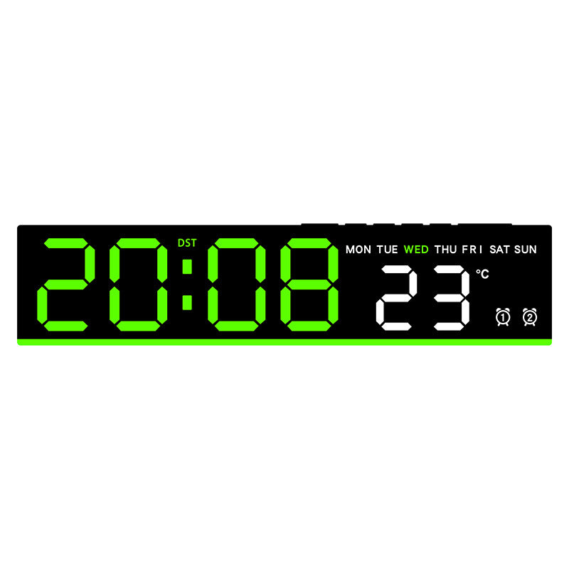 Digital clock with large LED display and temperature display Bowlift