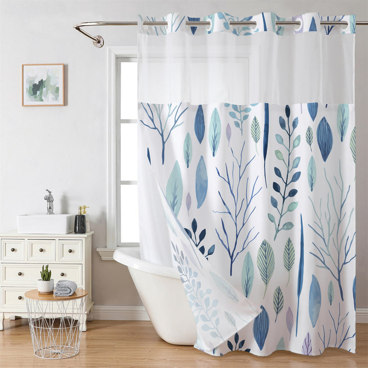 Artistic Floral Shower Curtain Bowlift