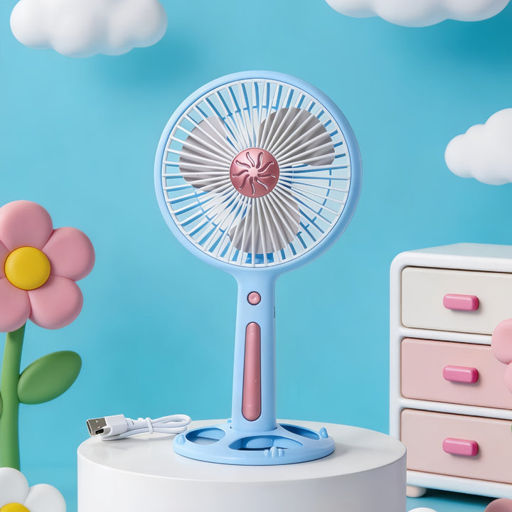 Women's Portable Mini Fan with USB Charging Function and Ergonomic Handle Bowlift