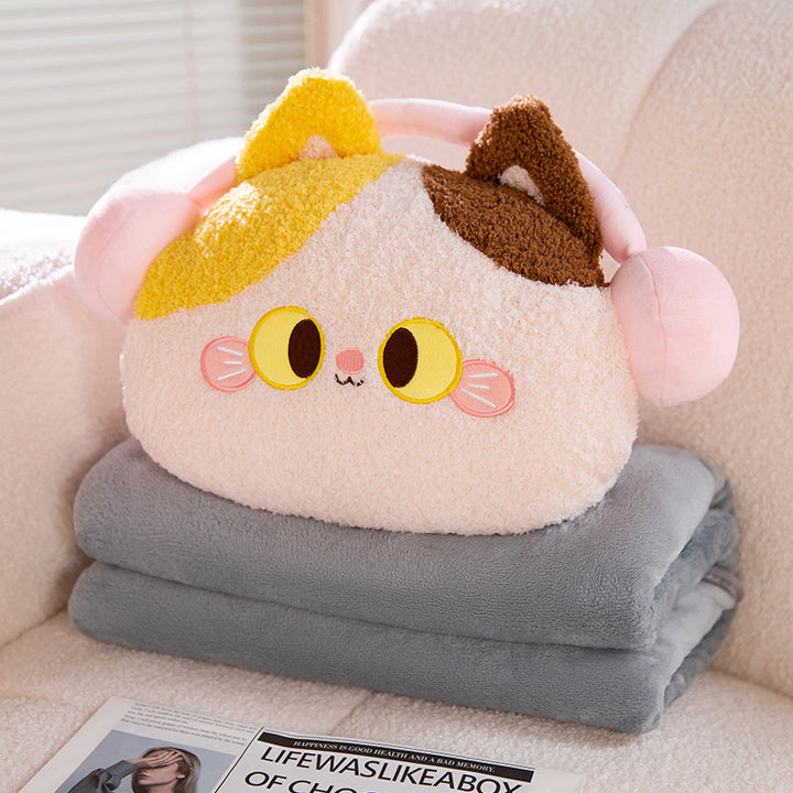 Cushion in cat shape with headphone design Bowlift