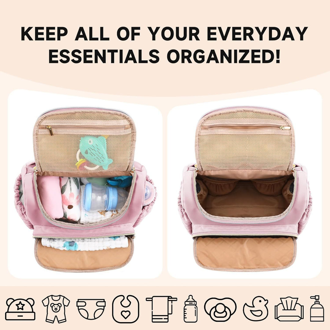 Practical backpack with integrated organizer Bowlift
