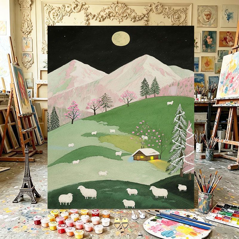Scenic Mountain Landscape Canvas Art Print Bowlift