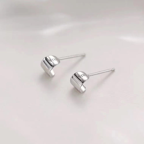 Delicate Silver Stud Earrings Bowlift