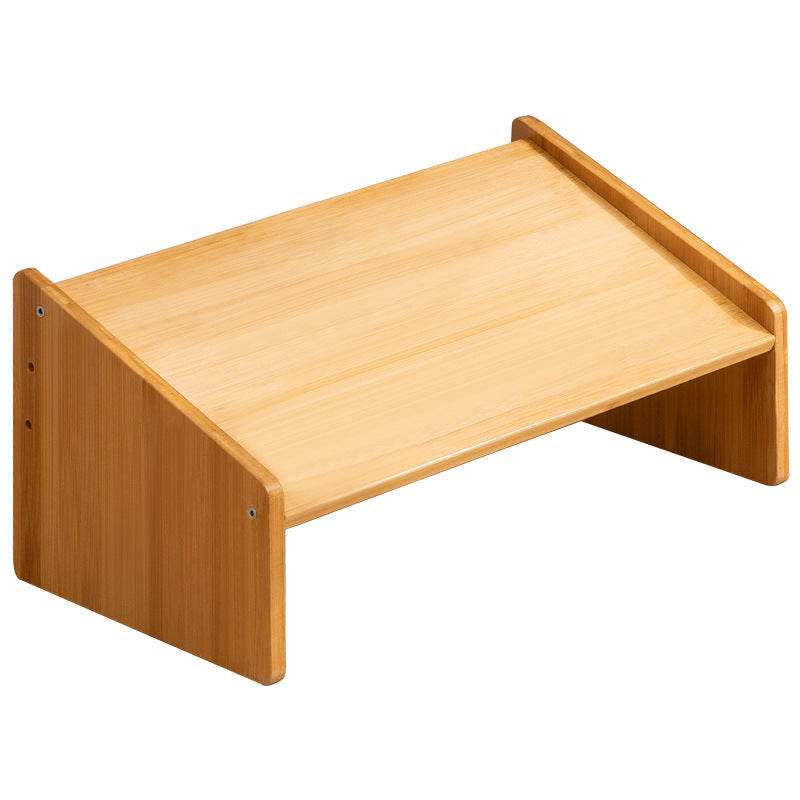 Height-adjustable footstool made of high-quality wood Bowlift