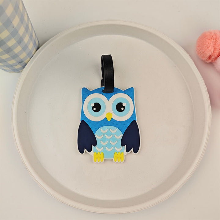 Unisex Playful Owl Luggage Tag Bowlift