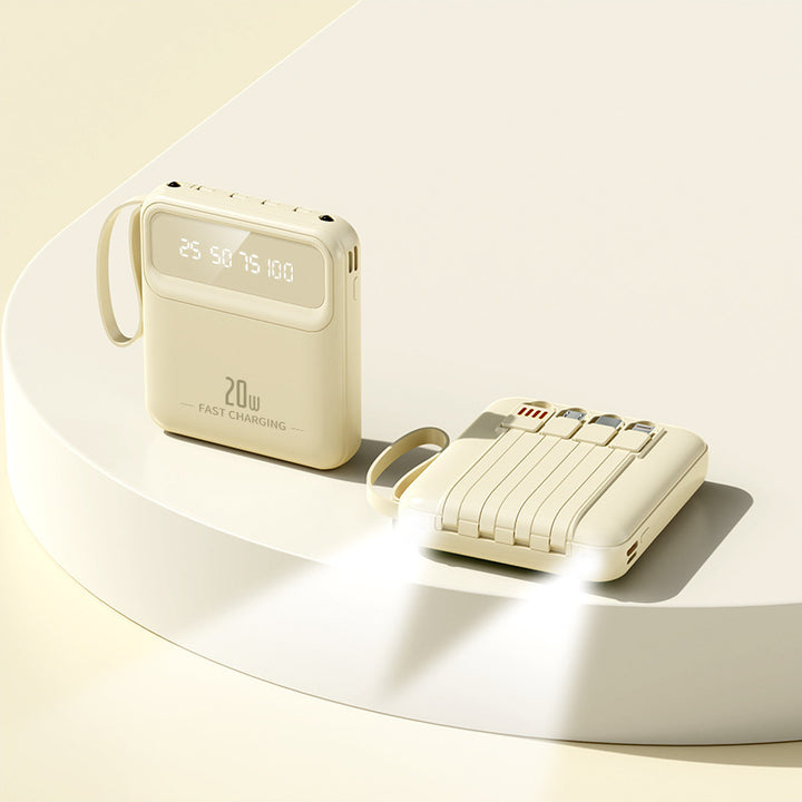 Portable power bank with multifunctional fast charging capability and digital display Bowlift