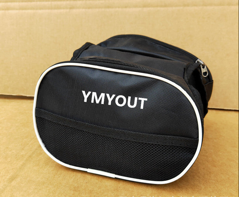 compact bicycle handlebar storage bag with waterproof oxford fabric and front mesh pocket Bowlift