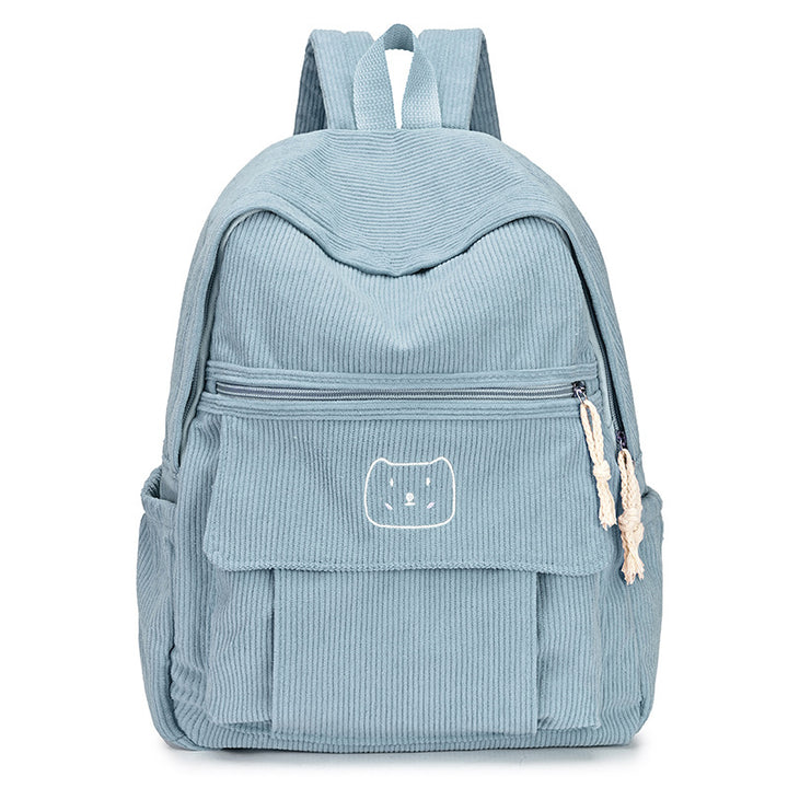 Plush Corduroy Motivational Backpack