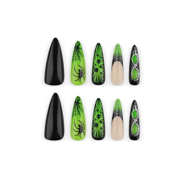 Spooky Nail Art Set with Spider Design Bowlift