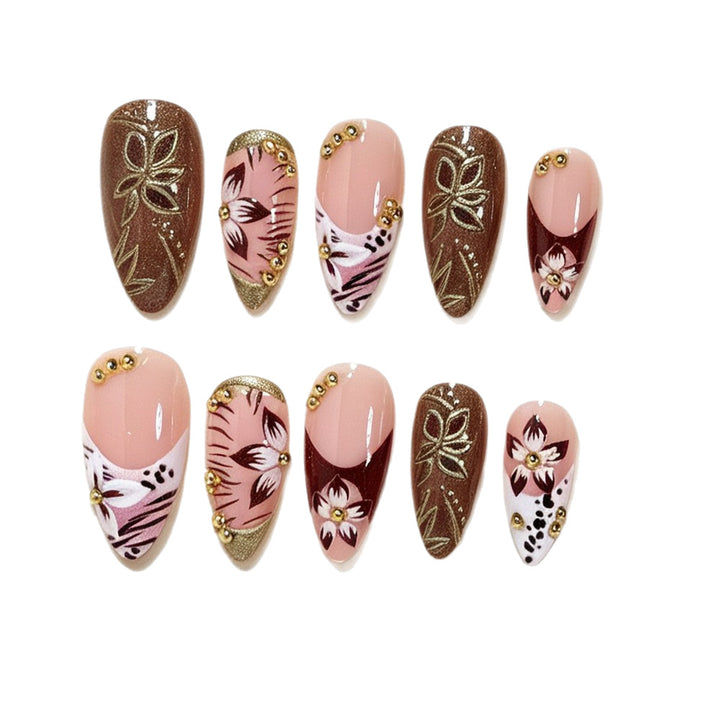 Artistic Long Stiletto Nail Design Bowlift