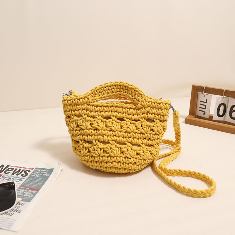 Handcrafted macrame shoulder bag with unique design Bowlift