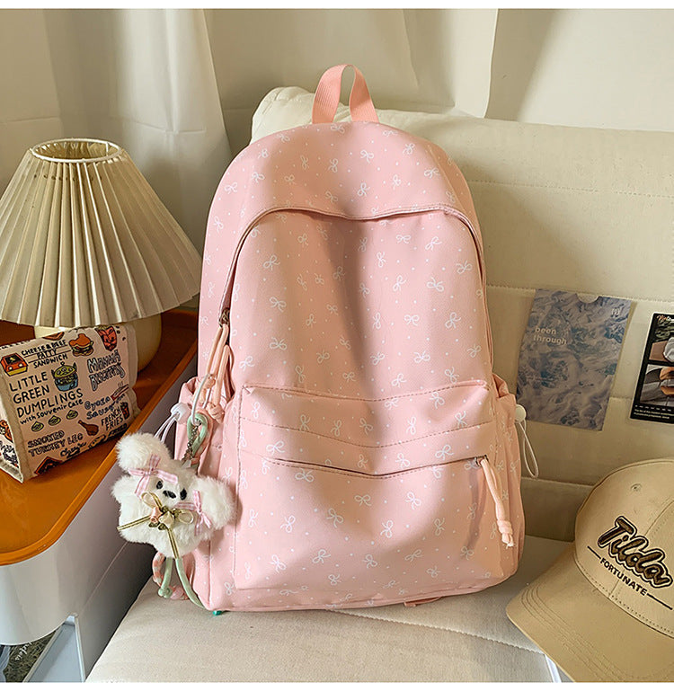 Cute Floral Print Backpack Bowlift