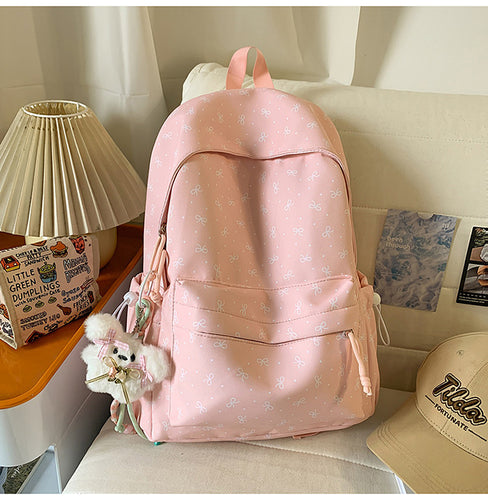 Cute Floral Print Backpack Bowlift