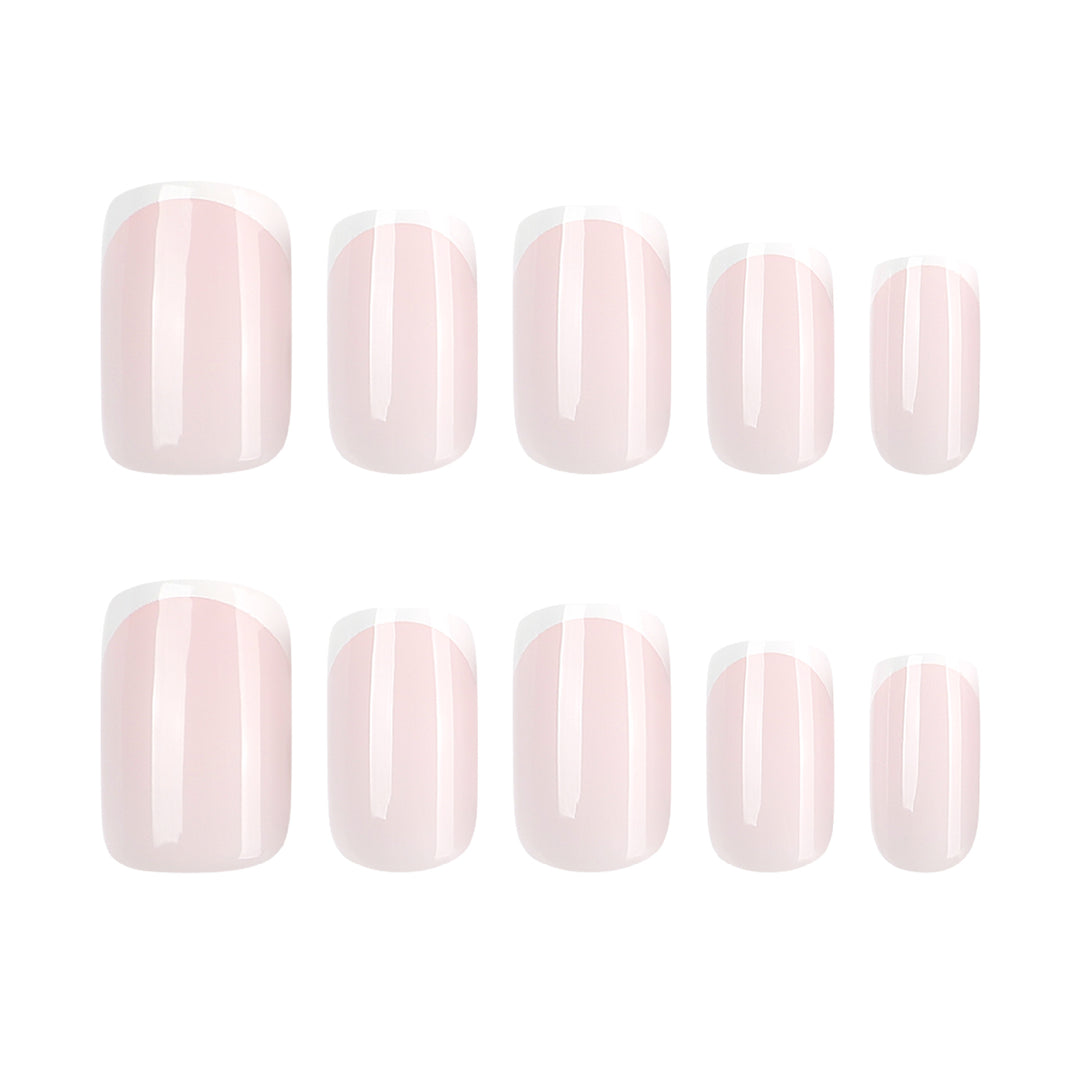 Classic nail extensions with elegant French tips Bowlift