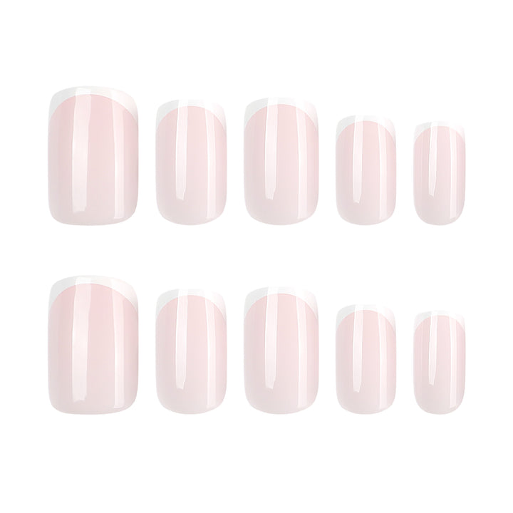 Classic nail extensions with elegant French tips Bowlift