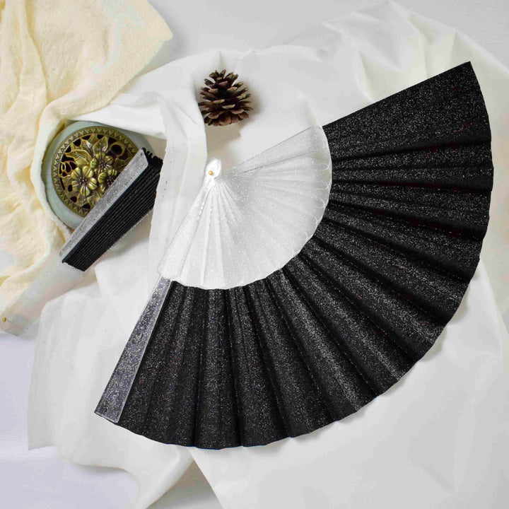 Women elegant glitter fan Bowlift