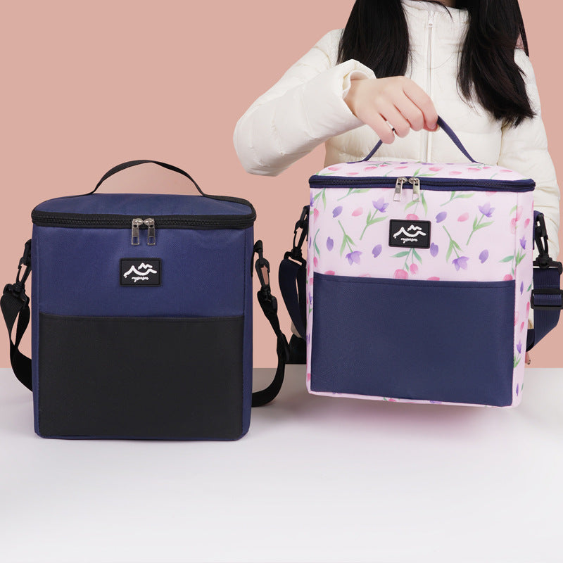 Insulated Floral Print Lunch Box Cooler Bowlift