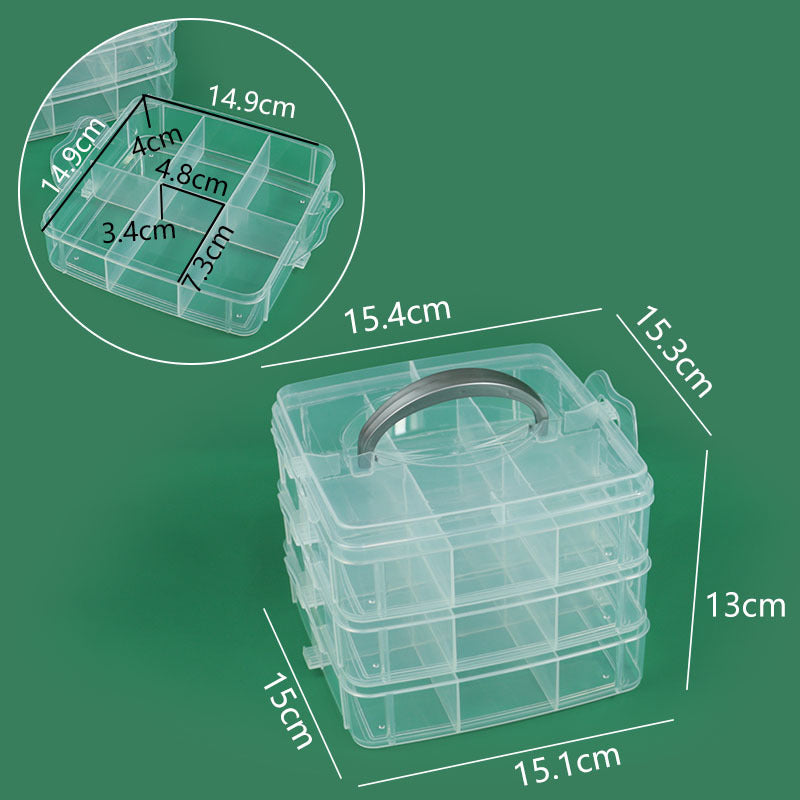 Multi-Compartment Durable Craft Storage Box Bowlift