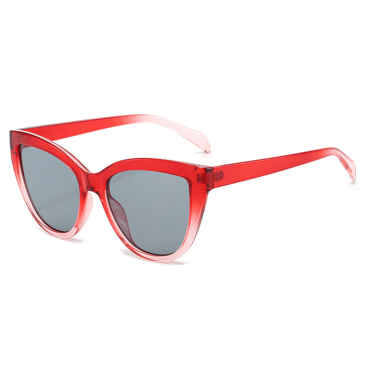 Women's Cat-Eye Sunglasses with Transparent Frame and UV Protection Bowlift