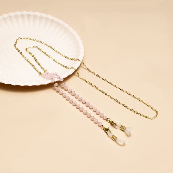 Decorative Stone-Accented Eyewear Chain Bowlift