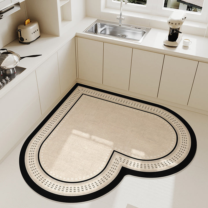 Heart-Shaped Kitchen Mat
