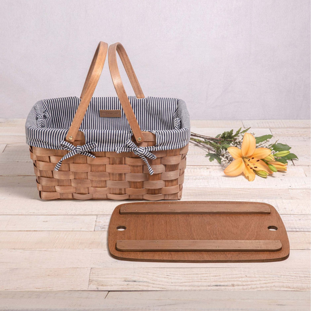 Women's basket with beautiful checked fabric lining Bowlift