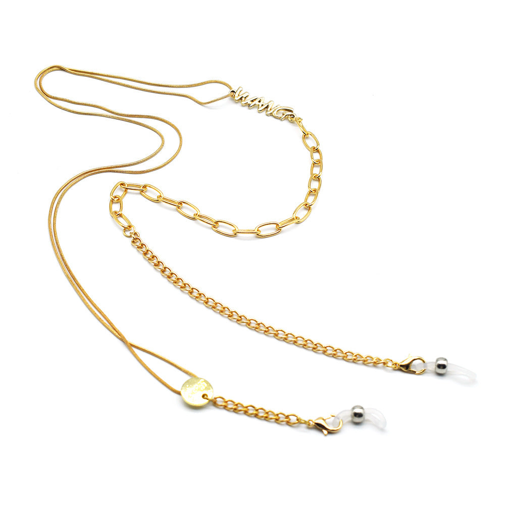Adjustable Gold-Plated Eyewear Chain Bowlift