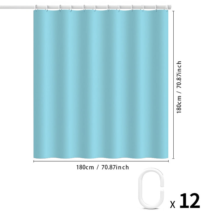Waterproof Fabric Shower Curtain Bowlift