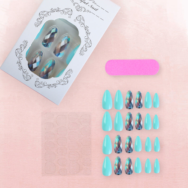 Acrylic nail set with elegant gradient and unique designs Bowlift