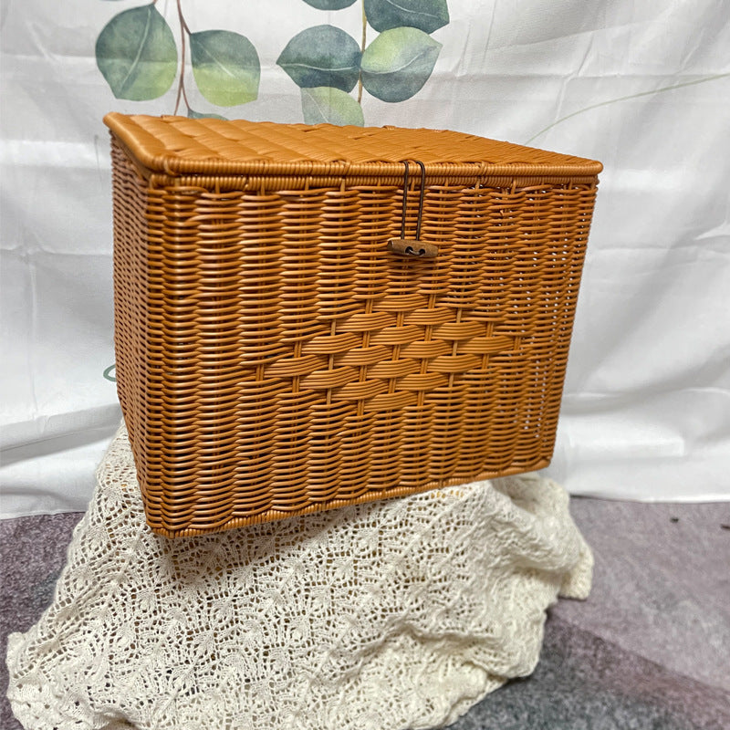 Handcrafted Wicker Storage Basket Bowlift