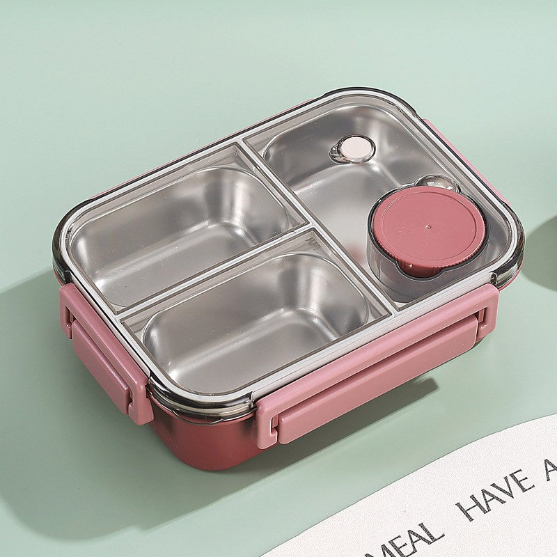 Stainless Steel Bento Box with Leak-Proof Lid