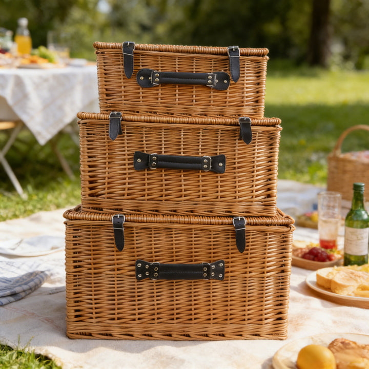 Ladies Stylish Willow Basket with Sturdy Lid Bowlift