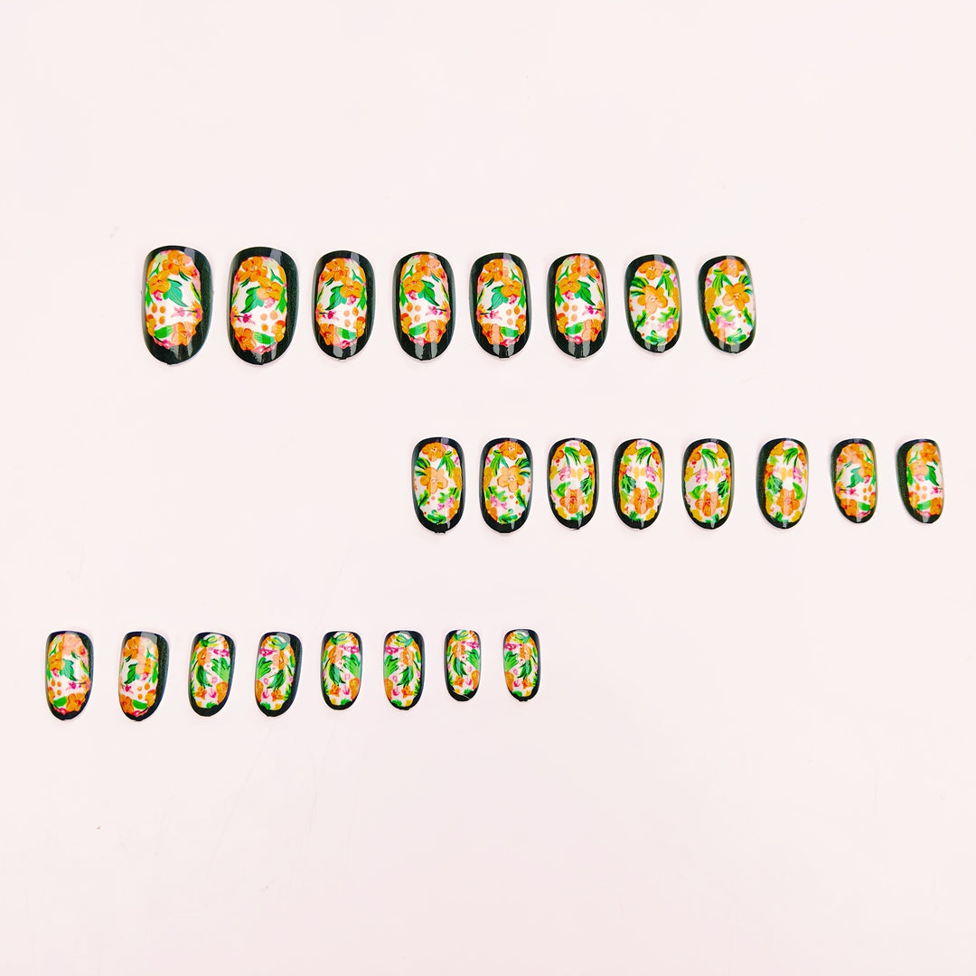 3D Floral Design Nail Art Bowlift